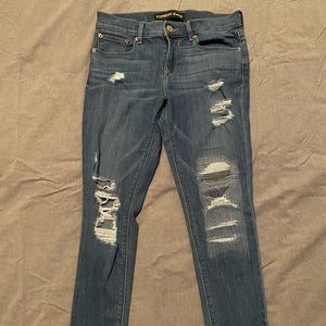 Express destroyed skinny jeans 4R